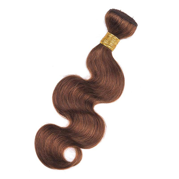 Brazilian Human Hair 4# Hair Color Weaving Body Wave 3 Bundles 