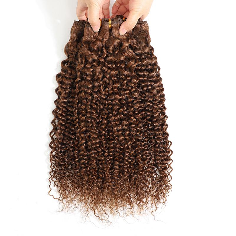 Curly Wave Human Hair 4 Bundles Of Weave Virgin Hair Supply