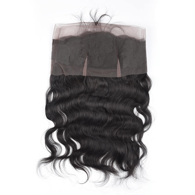 MarchQueen Pre Plucked 360 Frontal With 3 Bundles Of Brazilian Body Wave 1b#
