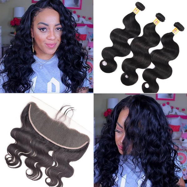 body wave human hair with frontal