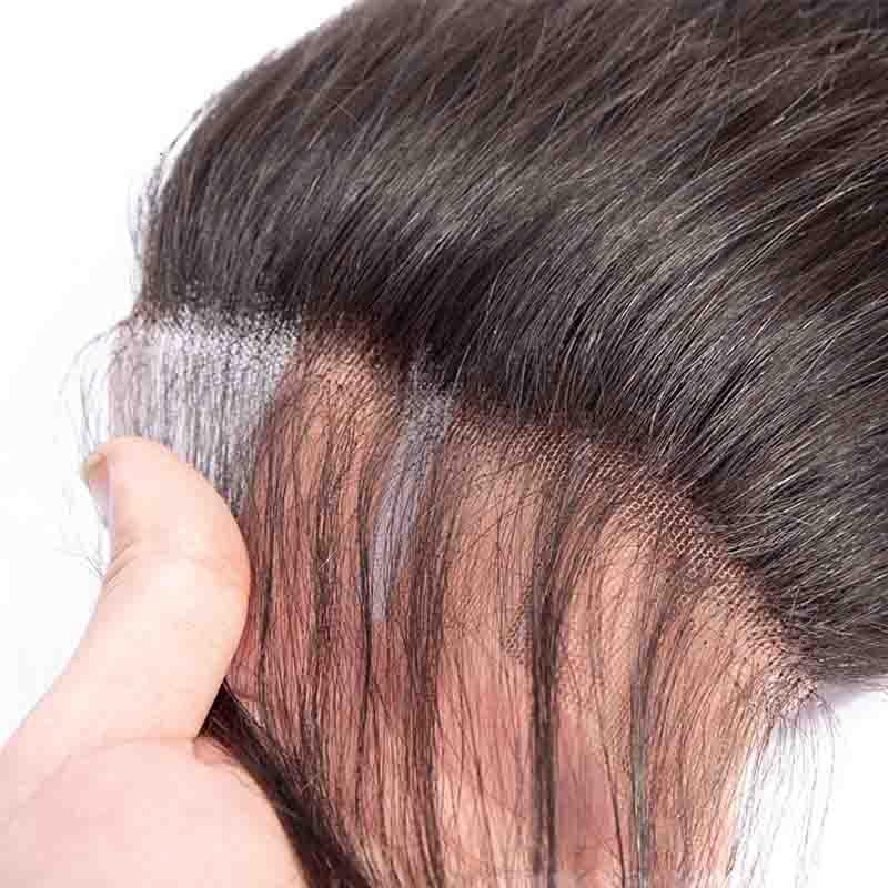 MarchQueen Brazilian Remy Human Hair Body Wave Hair 3 Bundles With 6x6 Closure 1b#