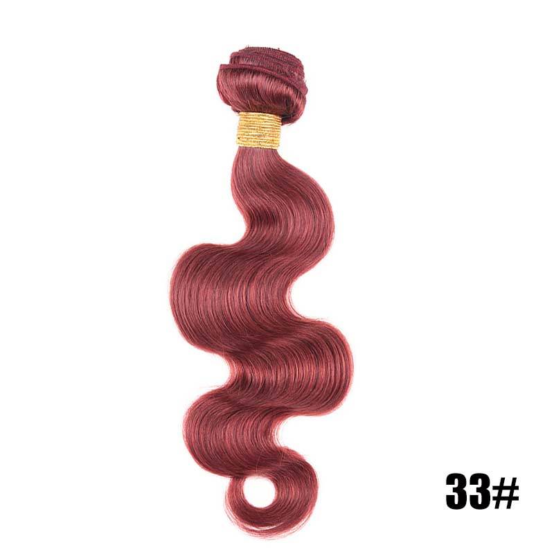 Peruvian Human Hair Body Wave 3 Bundles Remy Hair Weave 7 Colors 