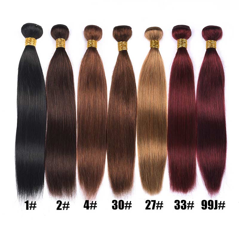 MarchQueen Brazilian Straight Hair 3 Bundles 7 Colors goodHuman Hair Weave Extensions For Sew In