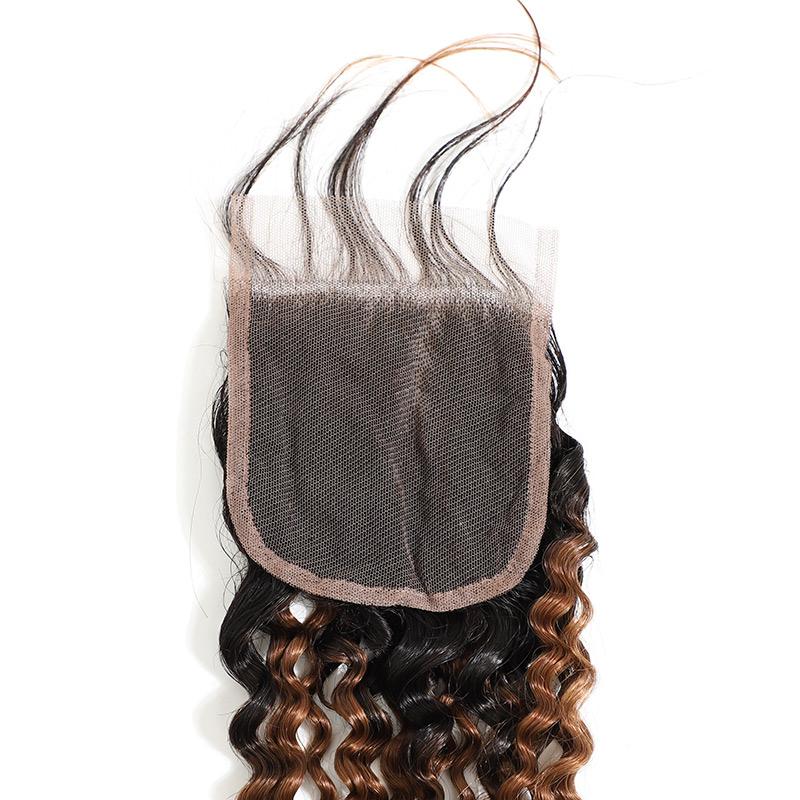 black and brown ombre weave