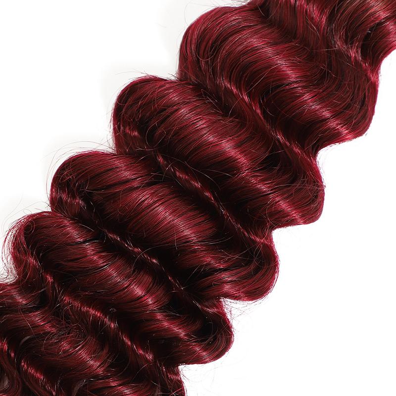 Petty Hair Weave Peruvian Virgin Hair Deep Wave 4 Bundles Extensions