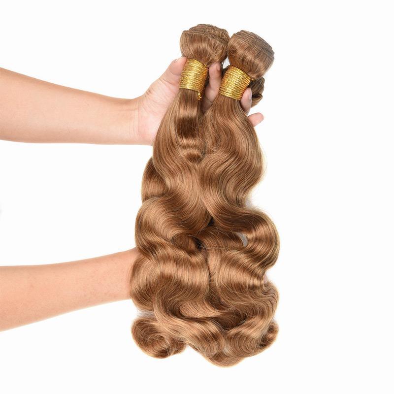 Peruvian Remy Hair Body Wave 27# Color Hair Weaving 3 Bundle Deals