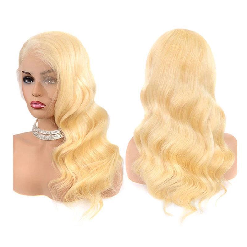 MarchQueen Human Hair Wigs #613 Blonde Body Wave 13x4 Inch Lace Frontal Wig 150% Density