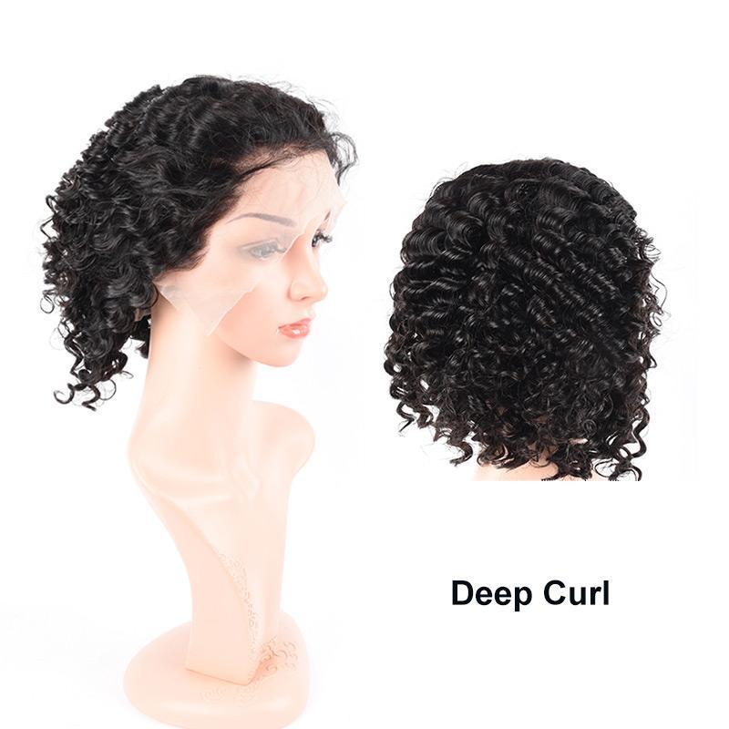 MarchQueen Natural Remy Human Hair Lace Front Wigs For Women Deep Wave 13*4 Lace Wigs Natural Color For Sale