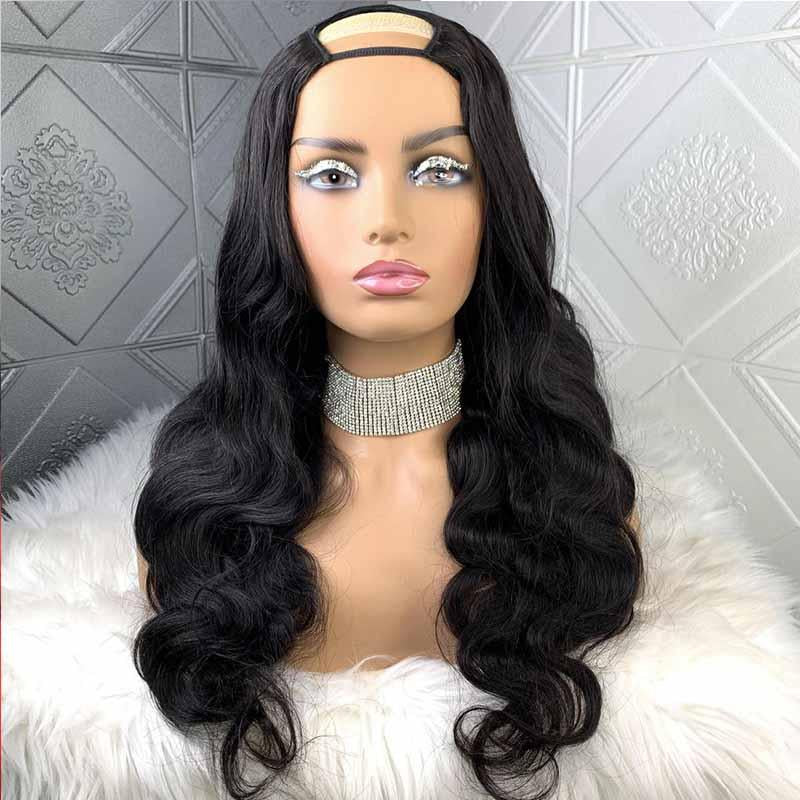 Clip In U part Wig Human Hair Body Wave Weave Wig Glue Free Wear And Go Styles For Women
