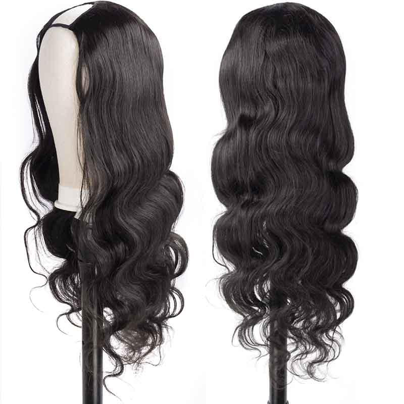 Clip In U part Wig Human Hair Body Wave Weave Wig Glue Free Wear And Go Styles For Women