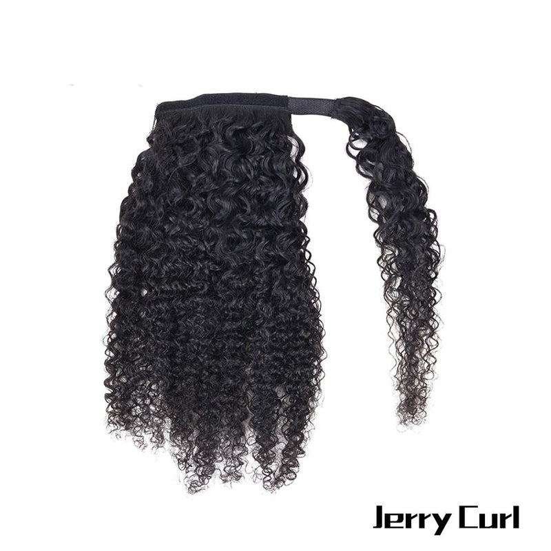 Clip in Human Hair Ponytail Wrap Around Ponytail Hair Extensions Easy To Wear For Black Women