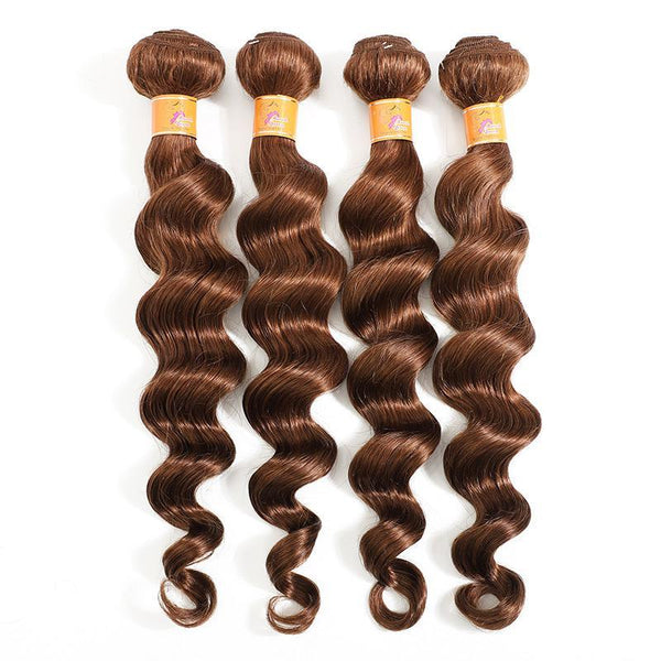 MarchQueen Loose Deep Wave Brazilian Hair 4 Bundles goodBeauty Supply Hair For Sew In Afro Weave Hair 4#