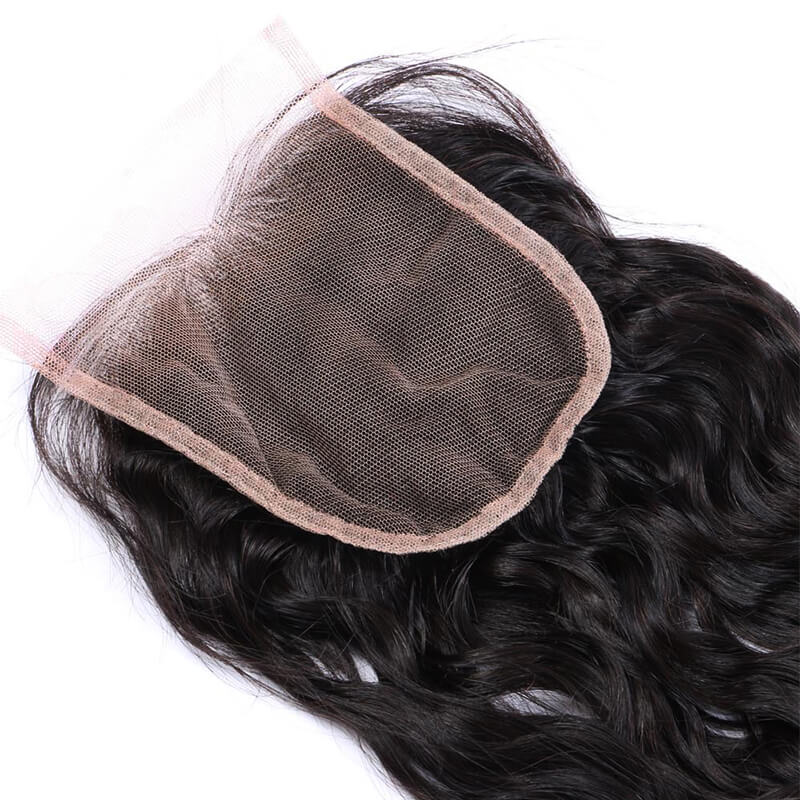 MarchQueen Malaysian Water Wave Virgin Hair 3 Bundles With Closure Human Hair 1b