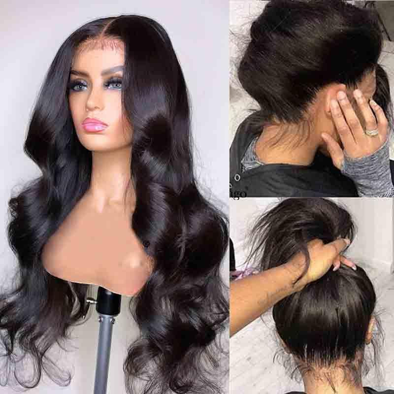 MarchQueen Glueless Full Lace Wigs Cheap Human Hair Skin Melt Transparent Lace Wig With Natural Hairline