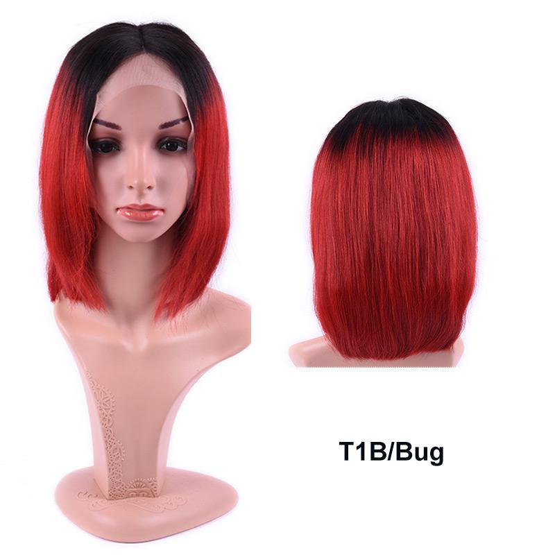 1B Burgundy ombre wig human hair 