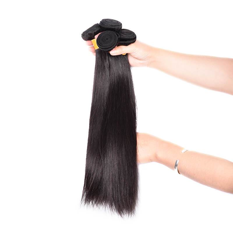 Marchqueen Mink Brazilian Virgin Hair Straight Hair Weave 3 Bundles Human Hair 1b#