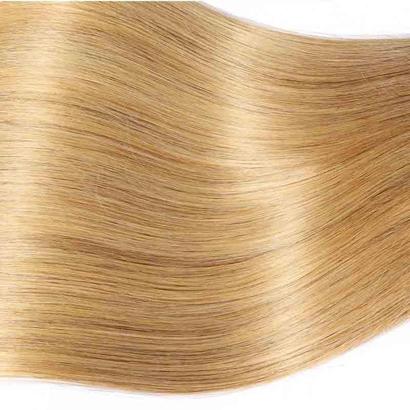 Marchqueen Tow Tone 1B/27 Ombre Human Hair Straight Braziilan Hair 4 Bundles