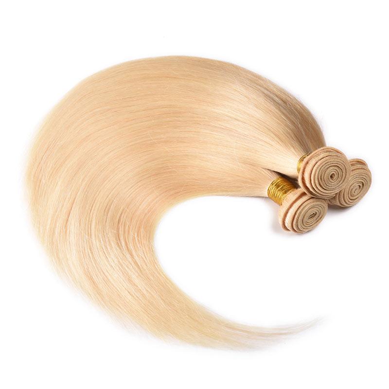 MarchQueen 613 Blonde Hair Brazilian Remy Hair Blonde Weave 4 Bundles Straight Hair 400g 10-26 Inch