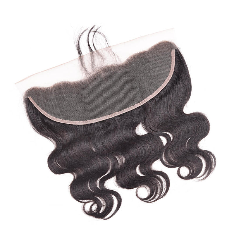 MarchQueen Peruvian Virgin Hair 3 Bundles With Frontal Closure 13x4 Body Wave 1b