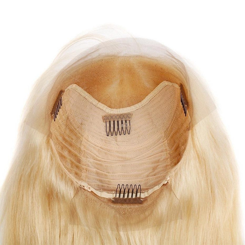 Straight 613 Blonde Lace Front Wig Human Hair Short Bob Wigs For Women
