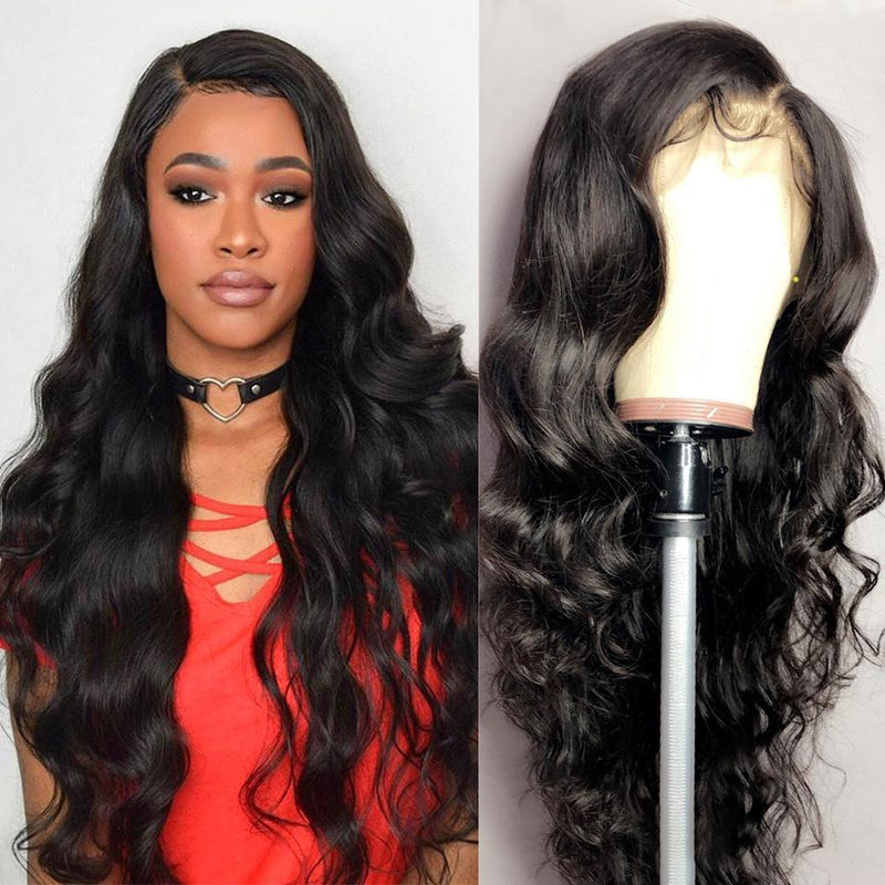Long Wigs Straight Human Lace Front Wigs 24-40 Inch Frontal Wigs Transparent Swiss Lace