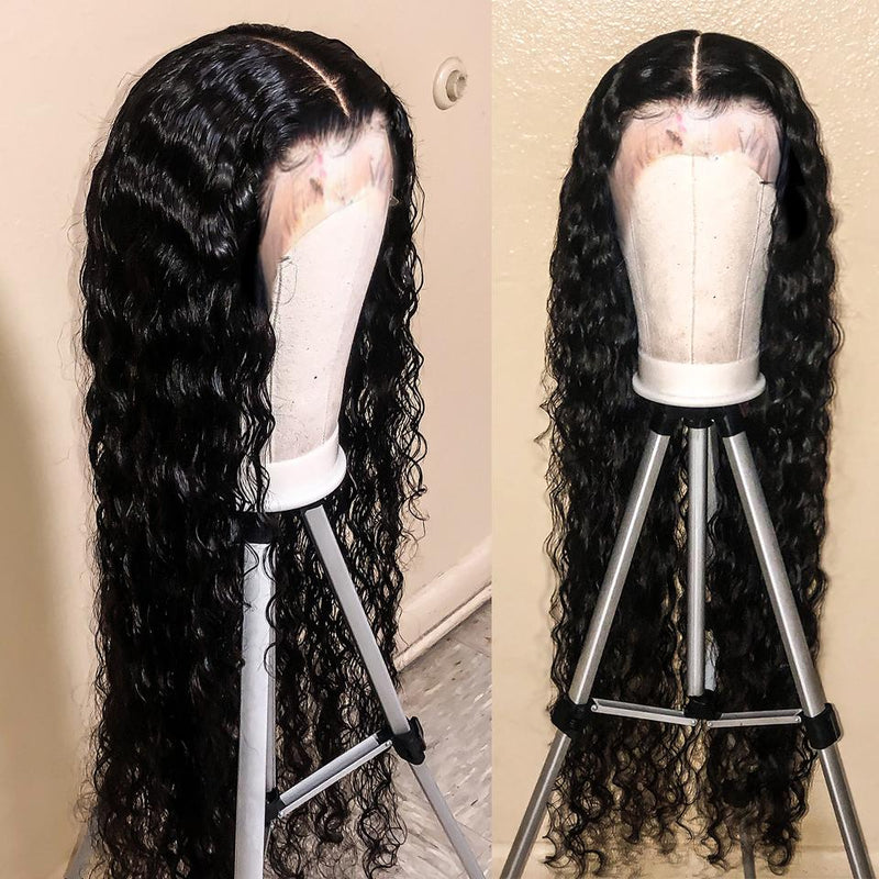 Long Wigs Straight Human Lace Front Wigs 24-40 Inch Frontal Wigs Transparent Swiss Lace