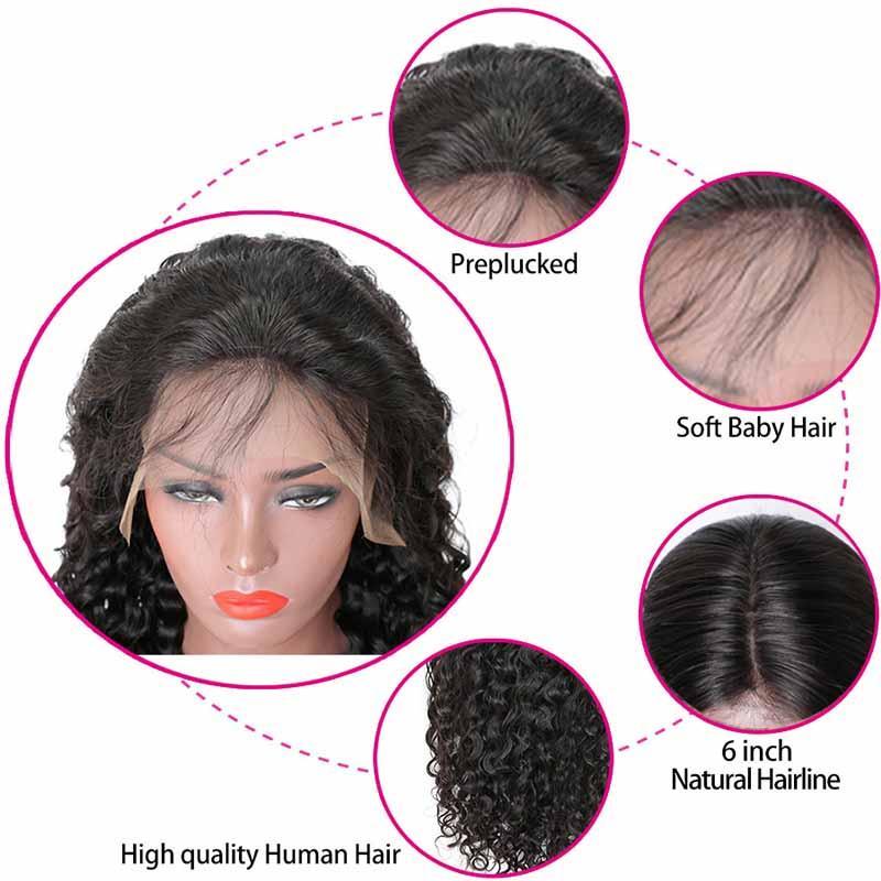 MarchQueen Lace Front Human Hair Wigs Deep Wave T Part Wig With Baby Hair For Black Women
