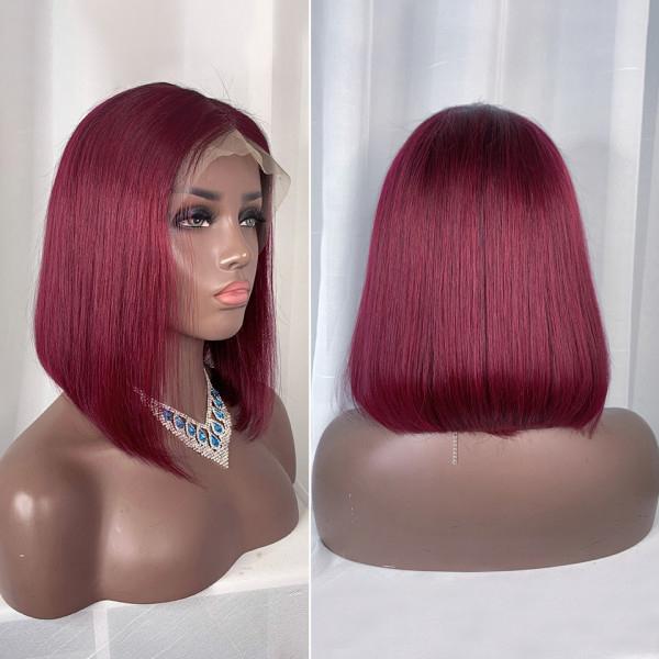 MarchQueen Bob Wigs with Color Short Lace Front Wigs Natural Black And Color Wigs