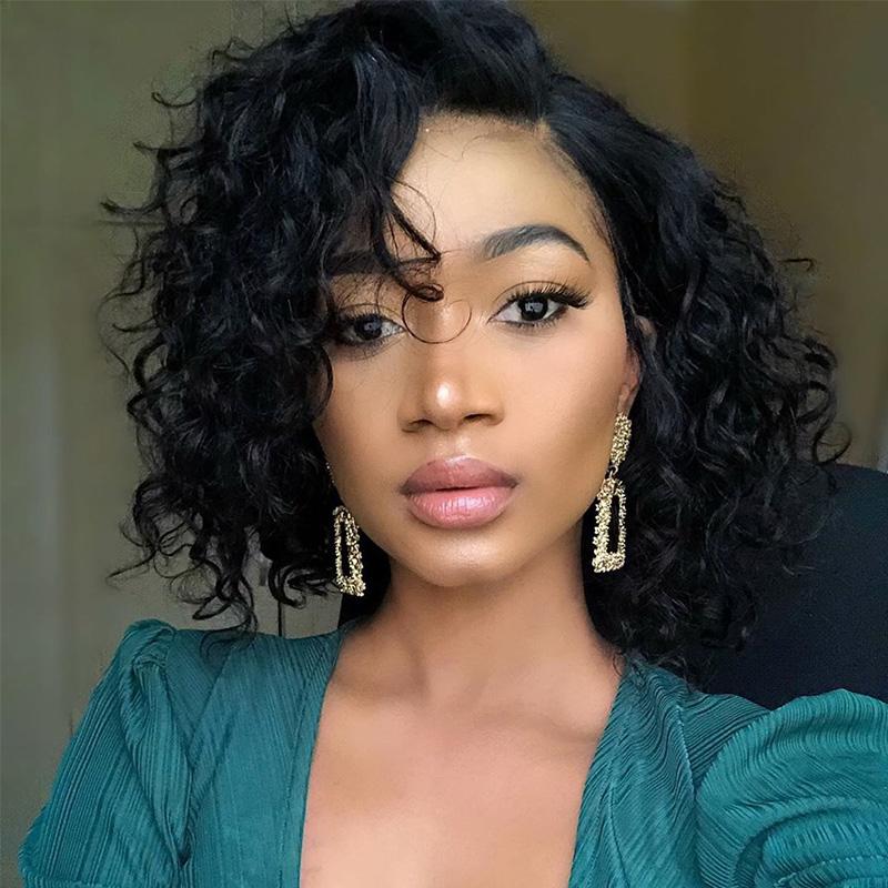 MarchQueen Natural Remy Human Hair Lace Front Wigs For Women Deep Wave 13*4 Lace Wigs Natural Color For Sale